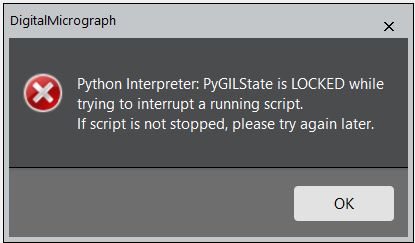 python faq script gatan ctrl shift error kill running following should try got use